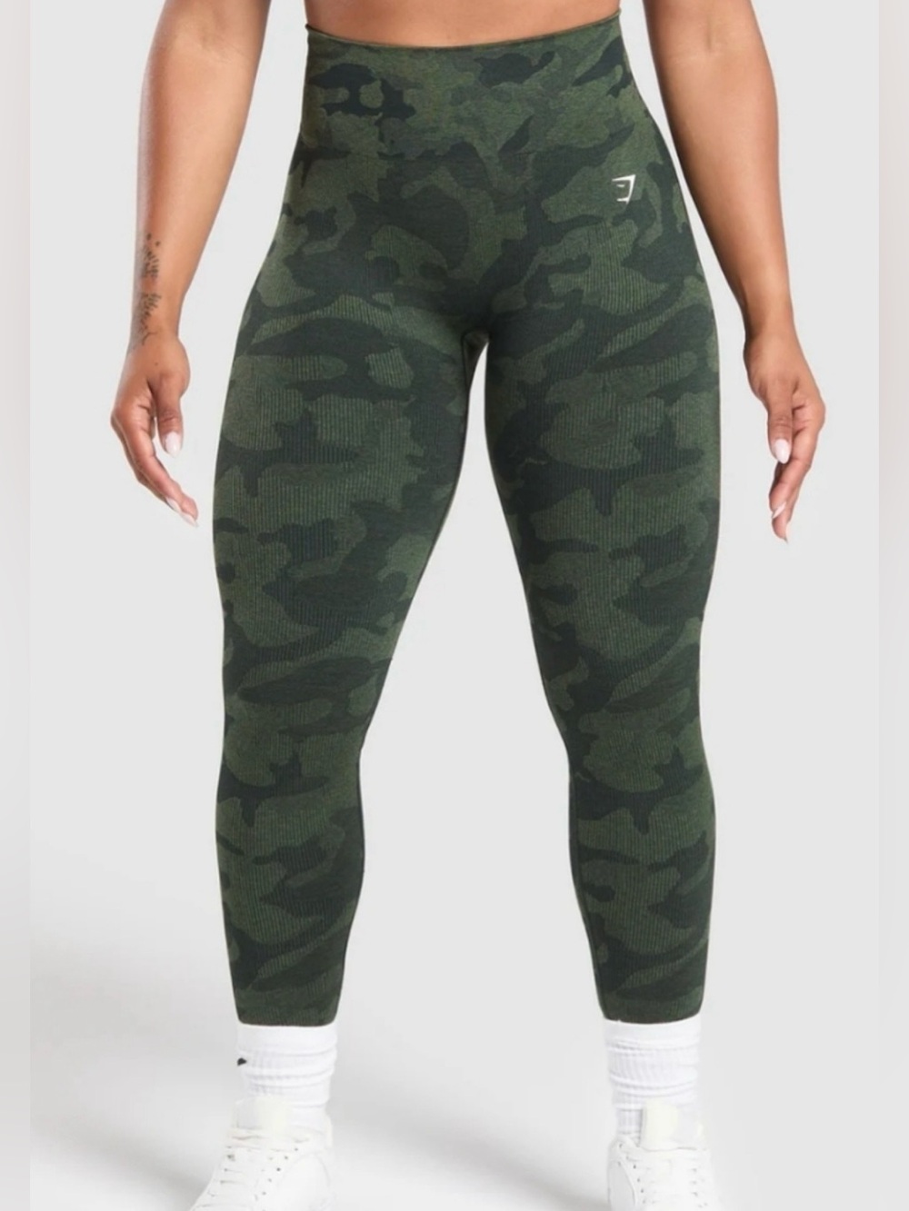 Gymshark Adapt Seamless Leggings Green Camo, size S, like new!